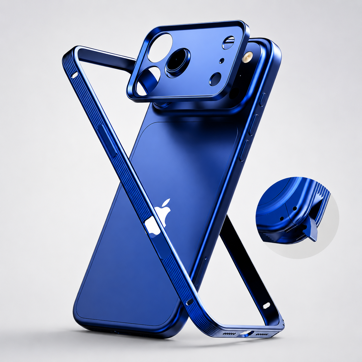 Premium iPhone Case MagSafe Compatible Protective Cover Metal Frame Heat Dissipation Design Anti Slip Grip Shockproof Camera Lens Guard Lightweight