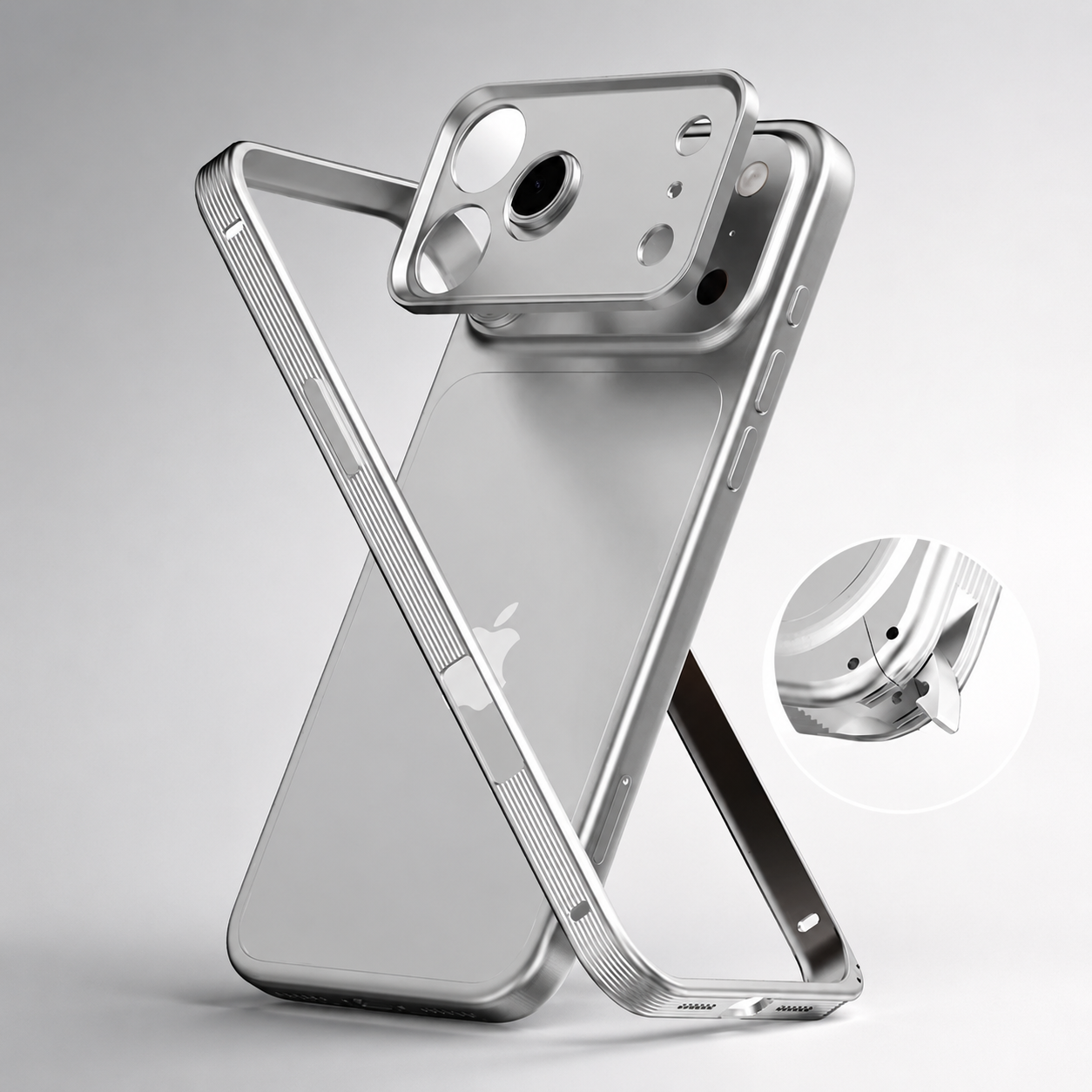 Premium iPhone Case MagSafe Compatible Protective Cover Metal Frame Heat Dissipation Design Anti Slip Grip Shockproof Camera Lens Guard Lightweight