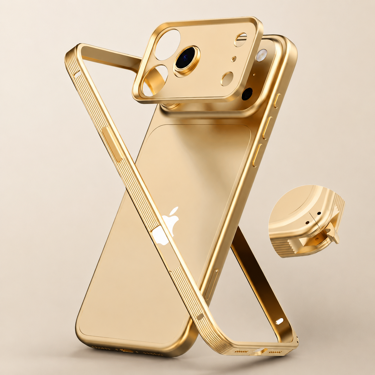 Premium iPhone Case MagSafe Compatible Protective Cover Metal Frame Heat Dissipation Design Anti Slip Grip Shockproof Camera Lens Guard Lightweight