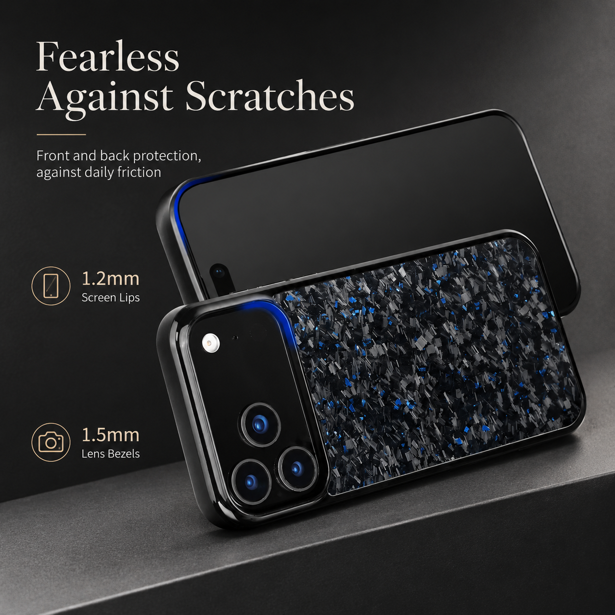 Premium iPhone Case MagSafe Compatible Real Forged Carbon Fiber Finish, TPU Hybrid Structure, Shock Resistant Non Slip Full Coverage Design