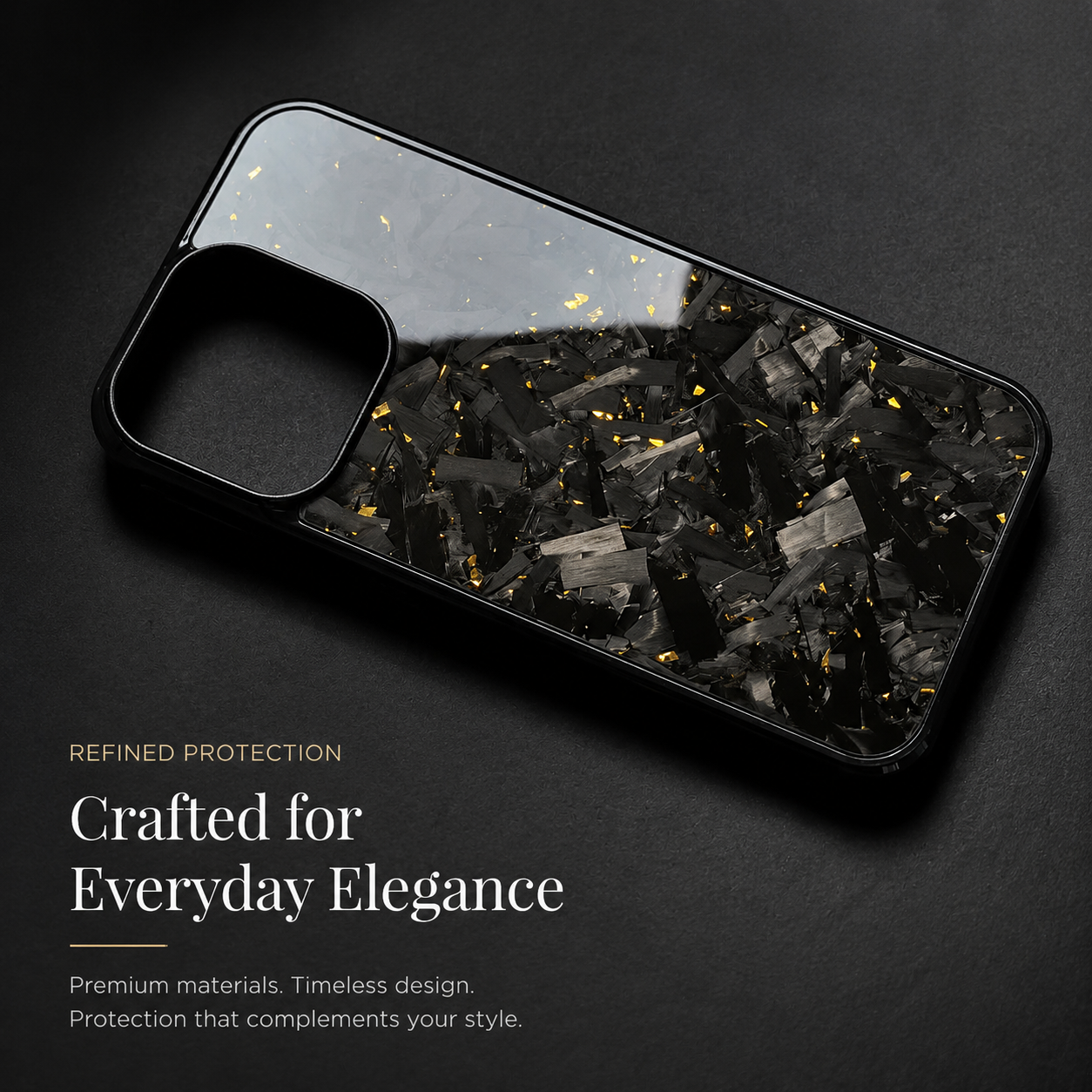 Premium iPhone Case MagSafe Compatible Real Glossy Forged Carbon Fiber Cover Shockproof TPU Hybrid Full-Coverage Magnetic Non-Slip Design
