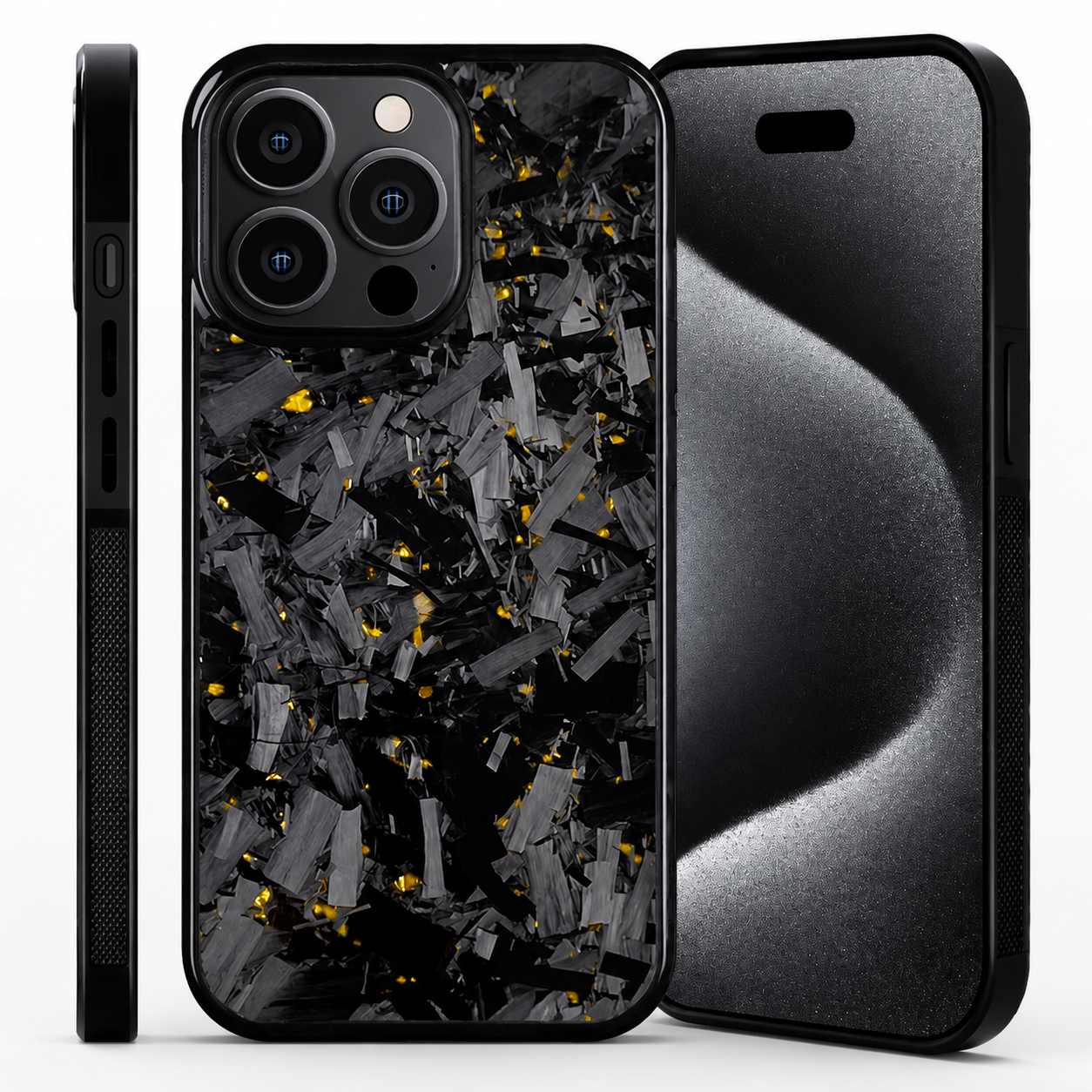 Premium iPhone Case MagSafe Compatible Real Glossy Forged Carbon Fiber Cover Shockproof TPU Hybrid Full-Coverage Magnetic Non-Slip Design