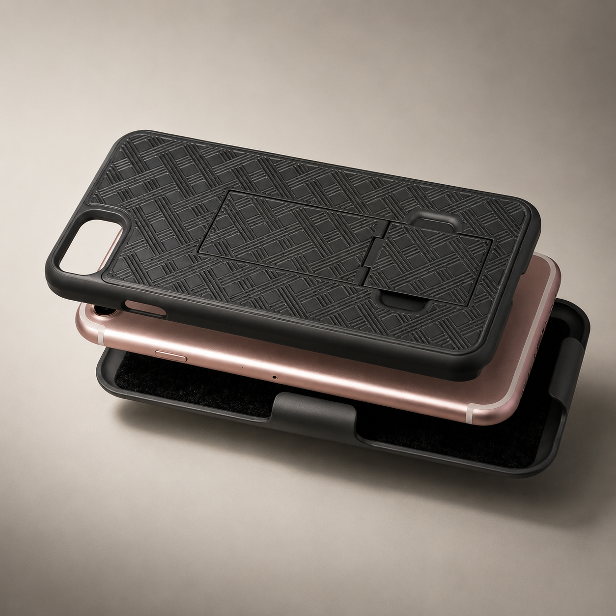 Premium iPhone Case MagSafe Compatible Rugged Armor Belt Clip Holster Kickstand Shockproof Protective Cover Camera Lens Guard Heavy Duty Texture