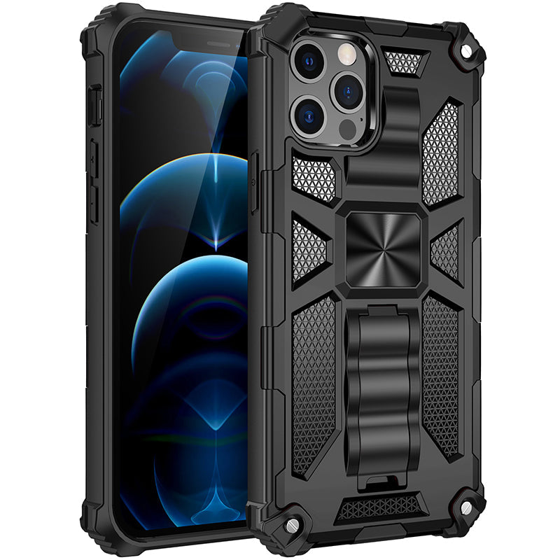 Premium iPhone Case MagSafe Compatible Rugged Armor Protective Cover Camera Lens Protection Shockproof Camouflage Kickstand Heavy Duty Design