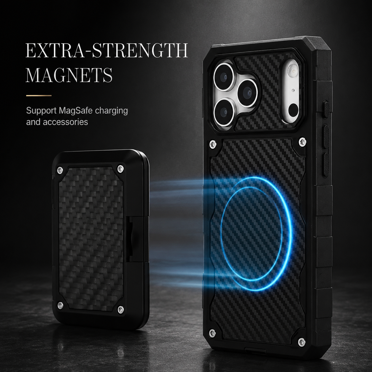 Premium iPhone Case MagSafe Compatible Rugged Protective Cover Shockproof Camera Protection Heavy Duty Anti Scratch Non Slip Grip Full Coverage