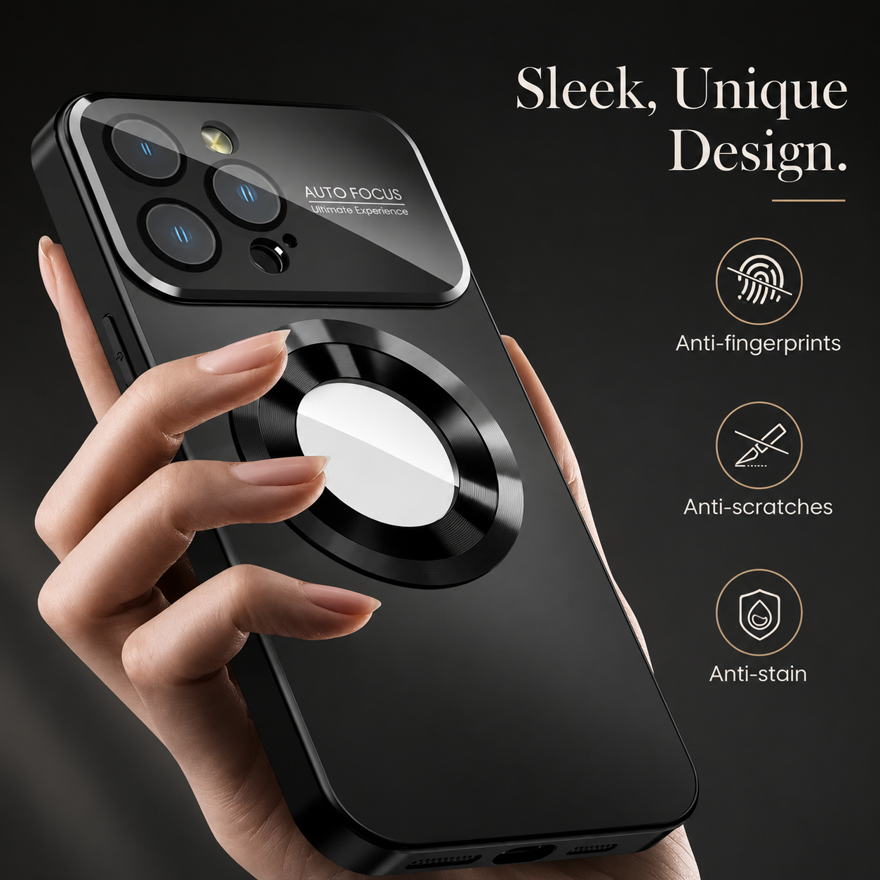 Premium iPhone Case MagSafe Compatible Shockproof Cover Glass Camera Lens Protection Slim Anti-Fingerprint Magnetic Wireless Charging Protective Back Full Coverage