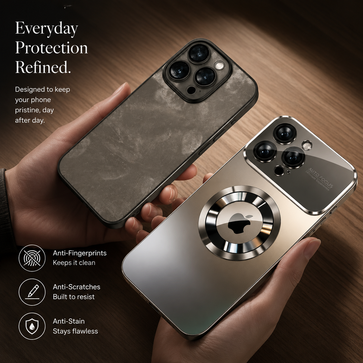 Premium iPhone Case MagSafe Compatible Shockproof Cover Glass Camera Lens Protection Slim Anti-Fingerprint Magnetic Wireless Charging Protective Back Full Coverage