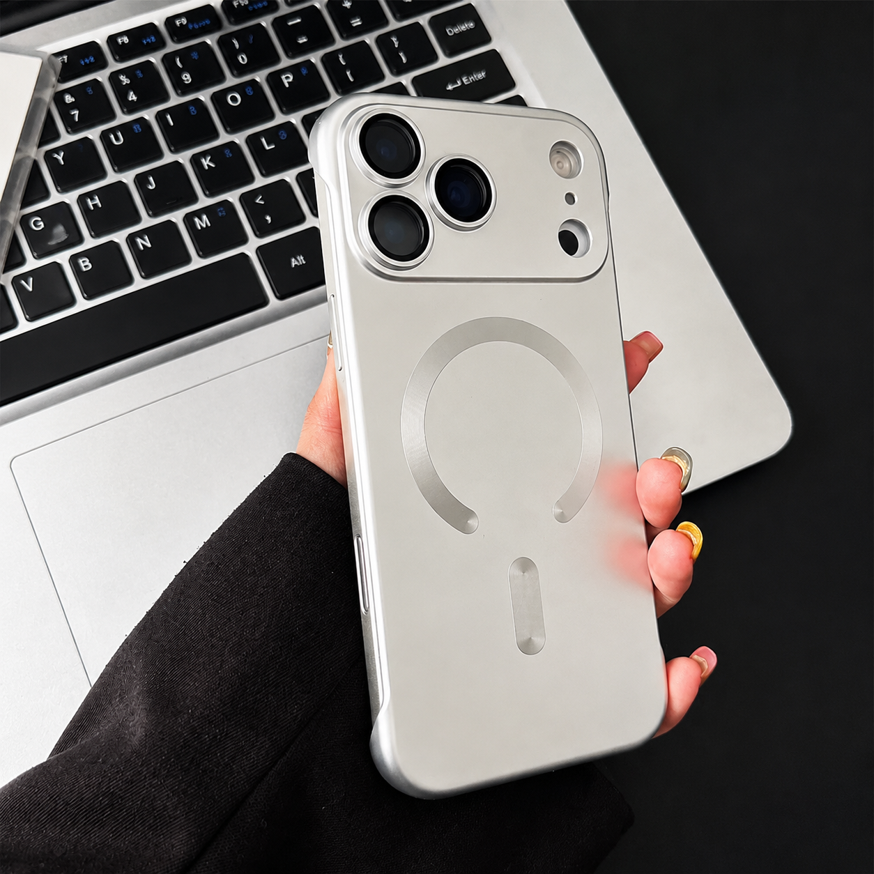 Premium iPhone Case MagSafe Compatible Shockproof Matte Anti-Fingerprint TPU Cover Wireless Charging Dustproof Non-Slip Frameless Solid Design