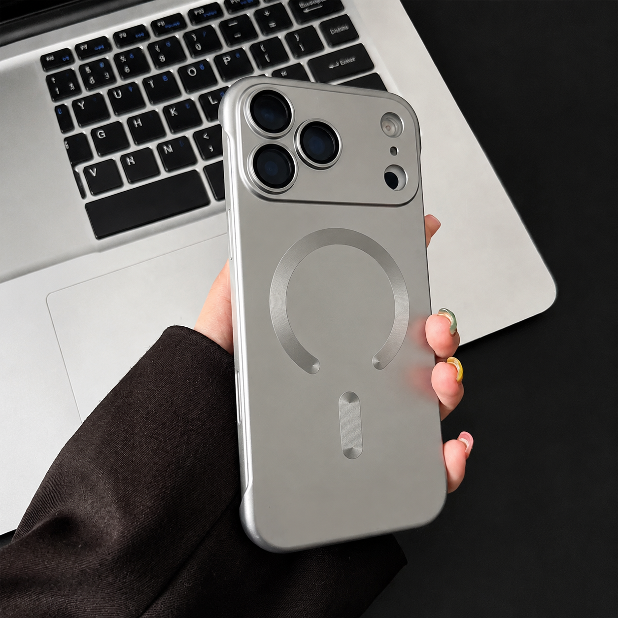Premium iPhone Case MagSafe Compatible Shockproof Matte Anti-Fingerprint TPU Cover Wireless Charging Dustproof Non-Slip Frameless Solid Design