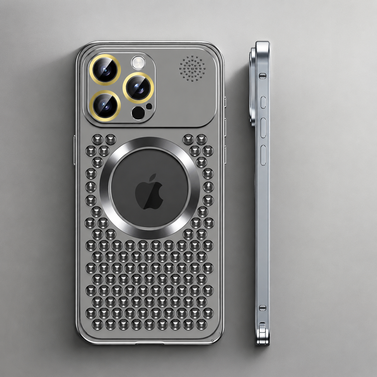 Premium iPhone Case MagSafe Compatible Shockproof Protective Cover Aluminum Frame Heat Dissipation Scratch Resistant Metal Design