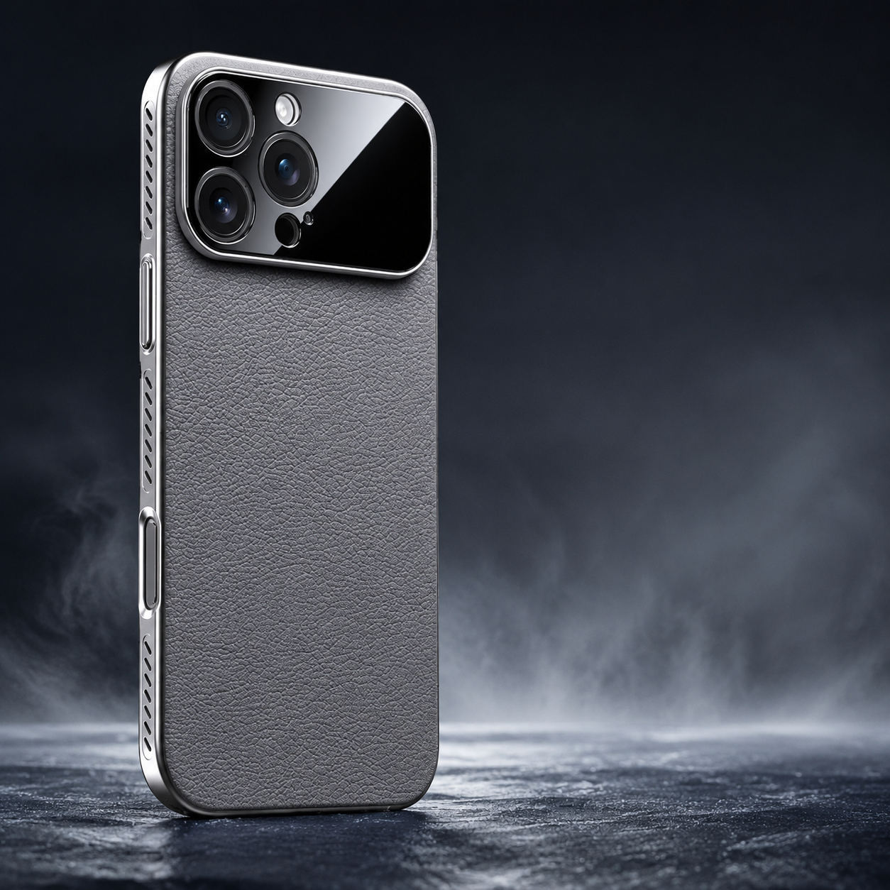 Premium iPhone Case MagSafe Compatible Solid-Color Leather Border Cover Shockproof Anti-Fingerprint Heat-Dissipation Bumper Large Camera Window Non-Slip Design
