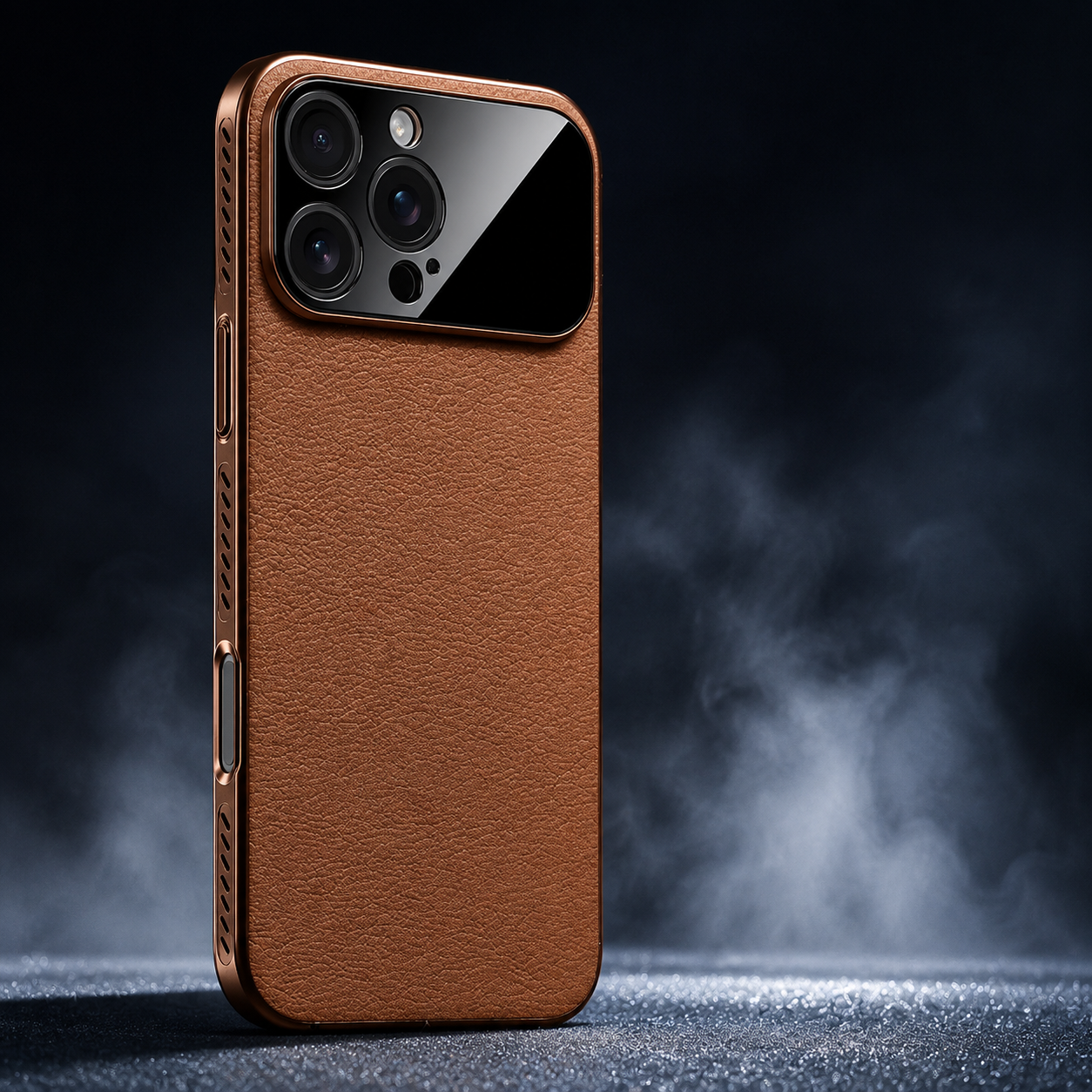 Premium iPhone Case MagSafe Compatible Solid-Color Leather Border Cover Shockproof Anti-Fingerprint Heat-Dissipation Bumper Large Camera Window Non-Slip Design
