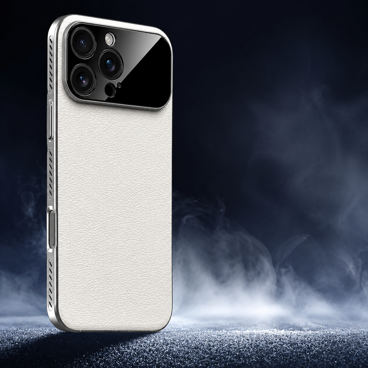 Premium iPhone Case MagSafe Compatible Solid-Color Leather Border Cover Shockproof Anti-Fingerprint Heat-Dissipation Bumper Large Camera Window Non-Slip Design