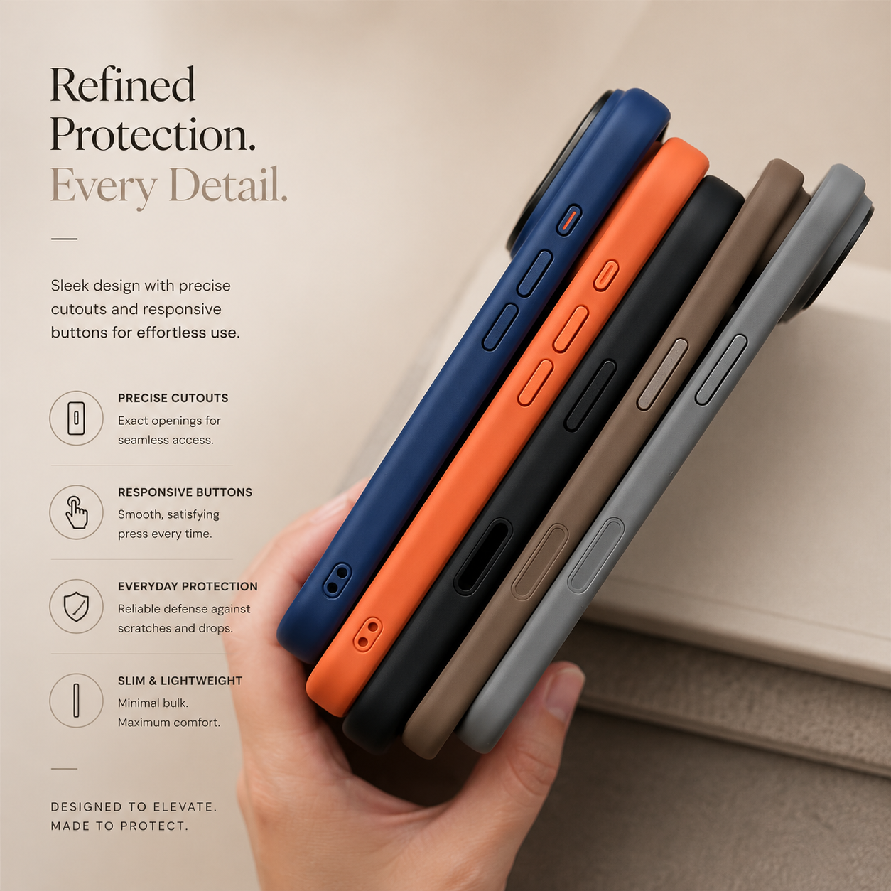 Premium iPhone Case MagSafe Compatible TPU PC Cover with Camera Button, Shockproof Protection, Camera Lens Protection and Anti Fingerprint Finish