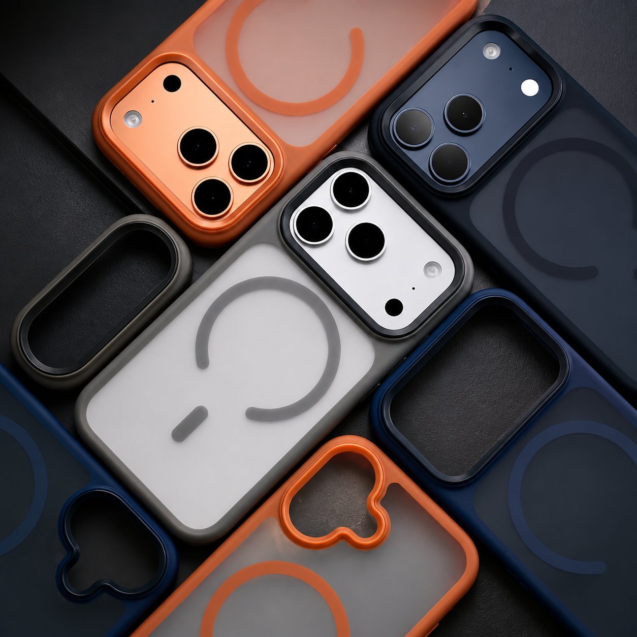 Premium iPhone Case MagSafe Compatible TPU PC Cover with Camera Button, Shockproof Protection, Camera Lens Protection and Anti Fingerprint Finish