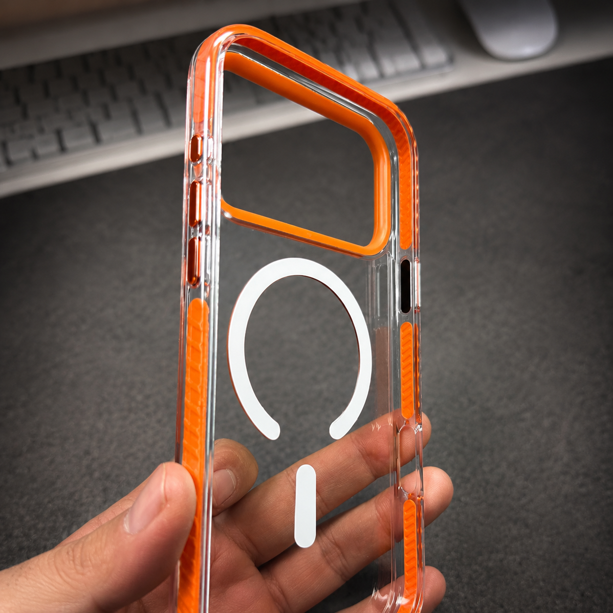 Premium iPhone Case MagSafe Compatible Transparent Acrylic TPU Hybrid Design with Camera Lens Protection, Shockproof Anti Scratch Construction