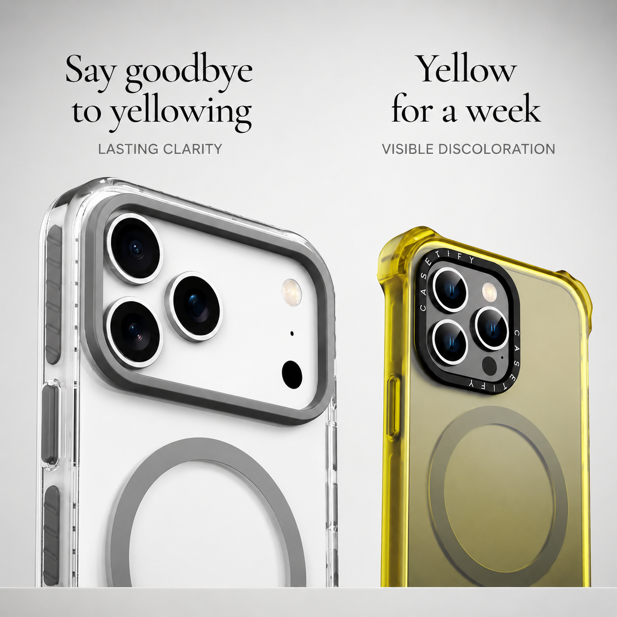Premium iPhone Case MagSafe Compatible Transparent Acrylic TPU Hybrid Design with Camera Lens Protection, Shockproof Anti Scratch Construction