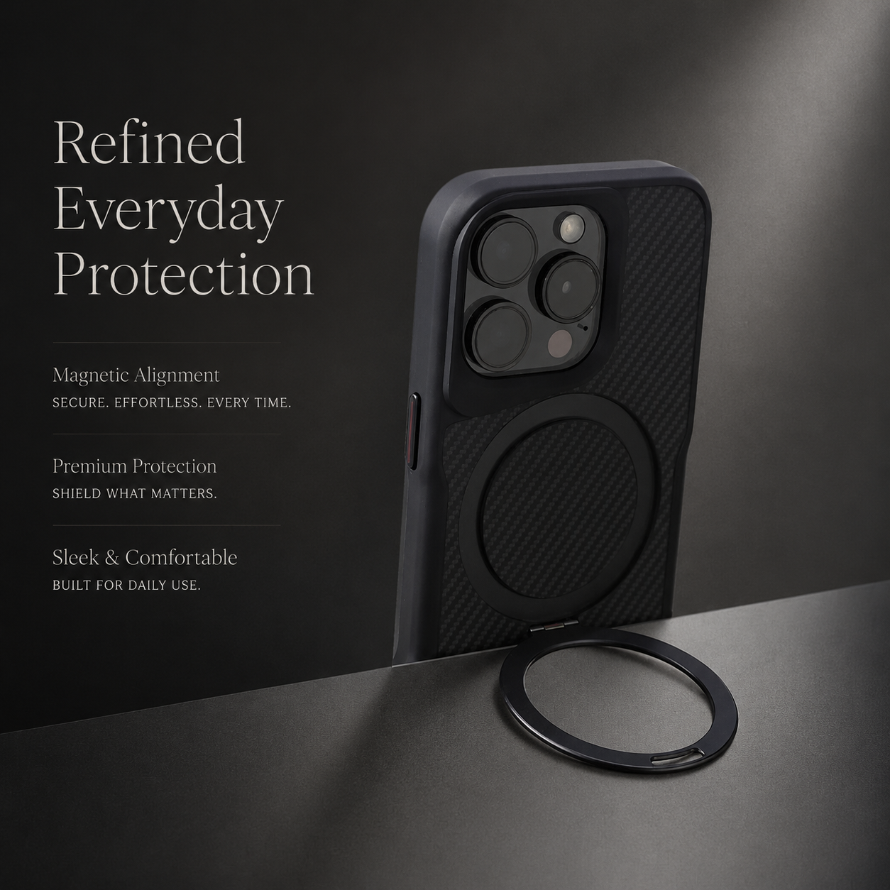 Premium iPhone Case MagSafe Compatible Transparent Cover with Camera Lens Protection, Shockproof Non Slip Grip and Anti Fingerprint Design
