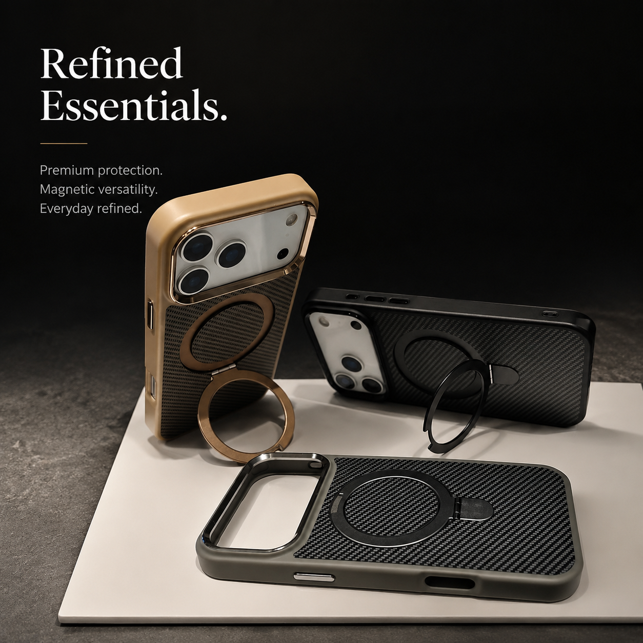 Premium iPhone Case MagSafe Compatible Transparent Cover with Camera Lens Protection, Shockproof Non Slip Grip and Anti Fingerprint Design