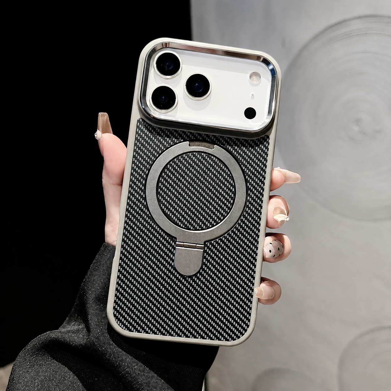Premium iPhone Case MagSafe Compatible Transparent Cover with Camera Lens Protection, Shockproof Non Slip Grip and Anti Fingerprint Design