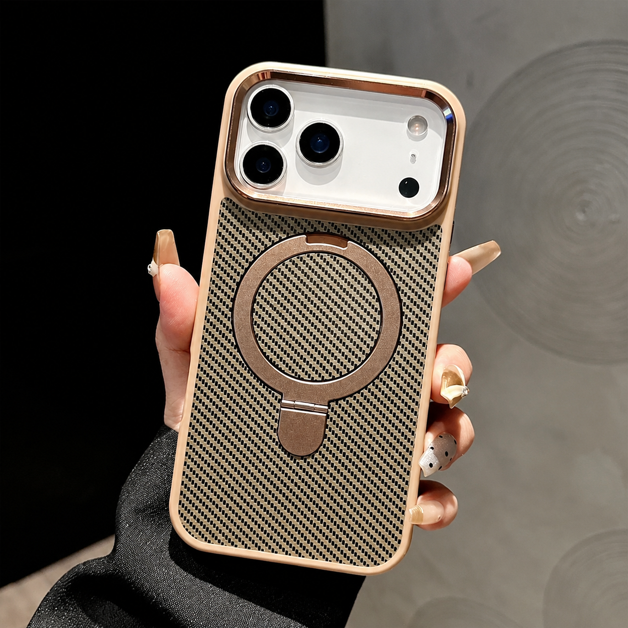 Premium iPhone Case MagSafe Compatible Transparent Cover with Camera Lens Protection, Shockproof Non Slip Grip and Anti Fingerprint Design
