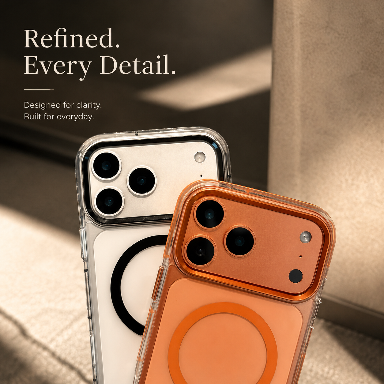 Premium iPhone Case MagSafe Compatible Transparent Design with Camera Lens Protection, Shockproof Anti Fingerprint Surface, Non Slip Soft Grip Construction