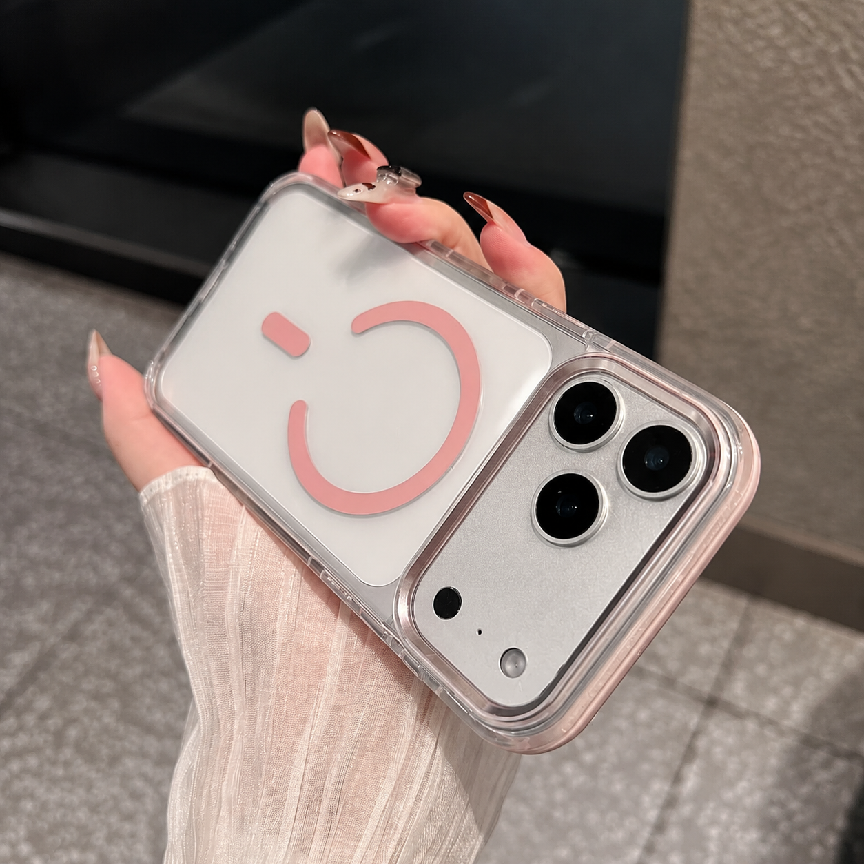 Premium iPhone Case MagSafe Compatible Transparent Design with Camera Lens Protection, Shockproof Anti Fingerprint Surface, Non Slip Soft Grip Construction