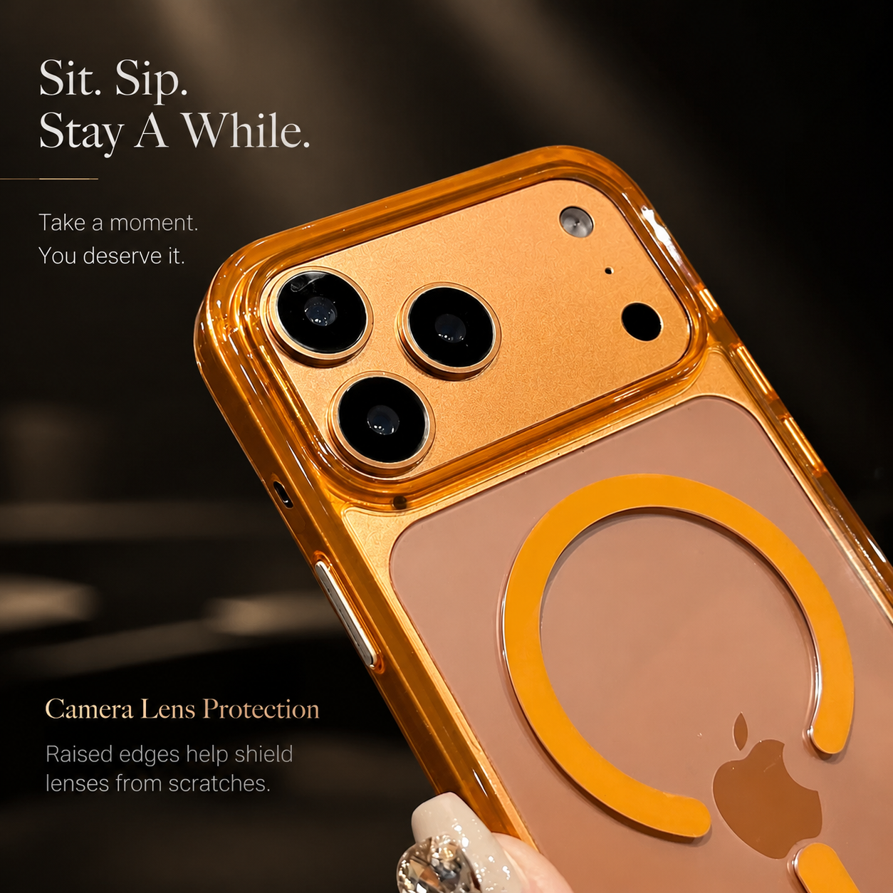 Premium iPhone Case MagSafe Compatible Transparent Design with Camera Lens Protection, Shockproof Anti Fingerprint Surface, Non Slip Soft Grip Construction