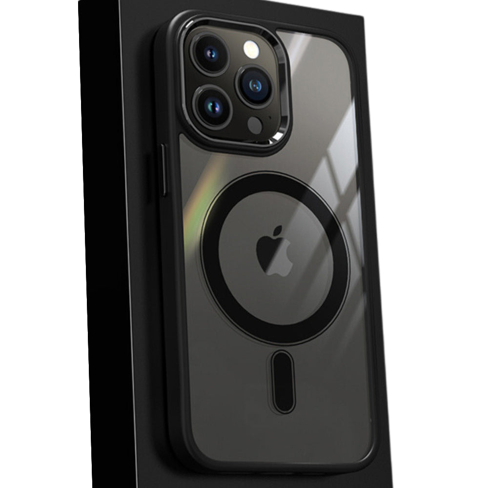 Premium iPhone Case MagSafe Compatible Transparent Hybrid Protective Cover Camera Lens Protection Shockproof Clear HD Slim Lightweight Design