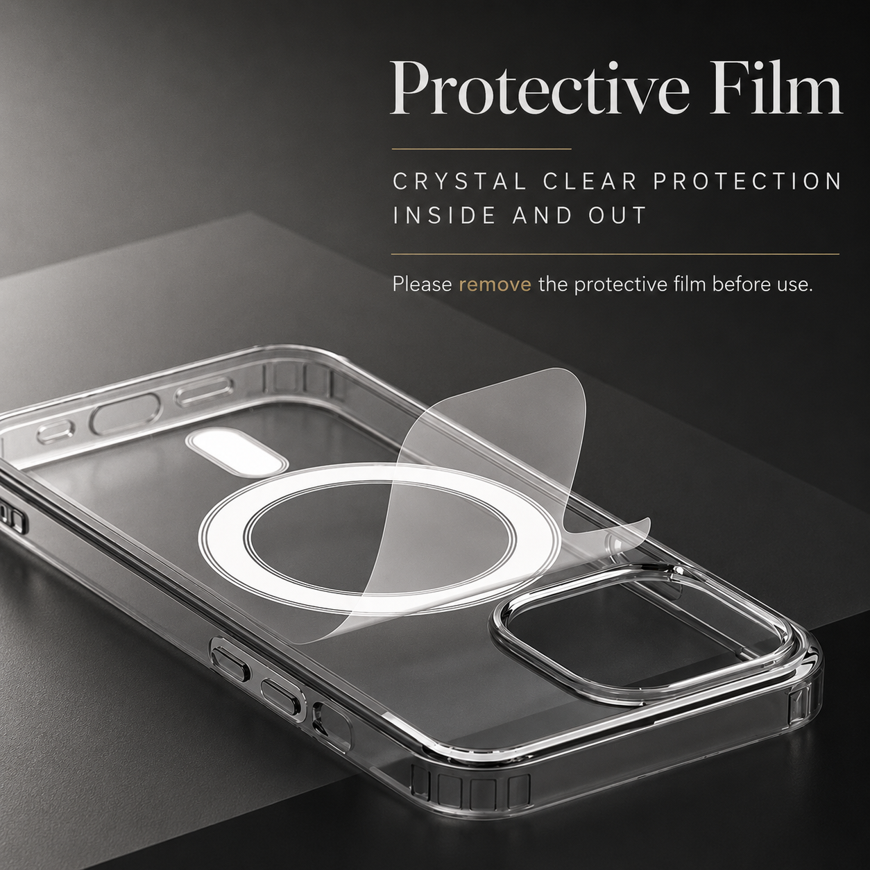 Premium iPhone Case MagSafe Compatible Transparent Protective Cover Camera Lens Protection Shockproof Ultra Thin Frameless Clear Design Slim Profile