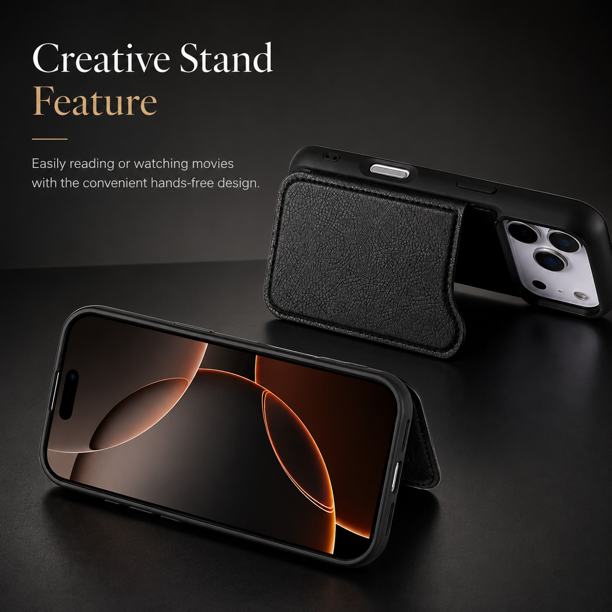 Premium iPhone Case MagSafe Compatible Wallet Cover Card Holder Shockproof Protective Cover Magnetic Flip Leather Design
