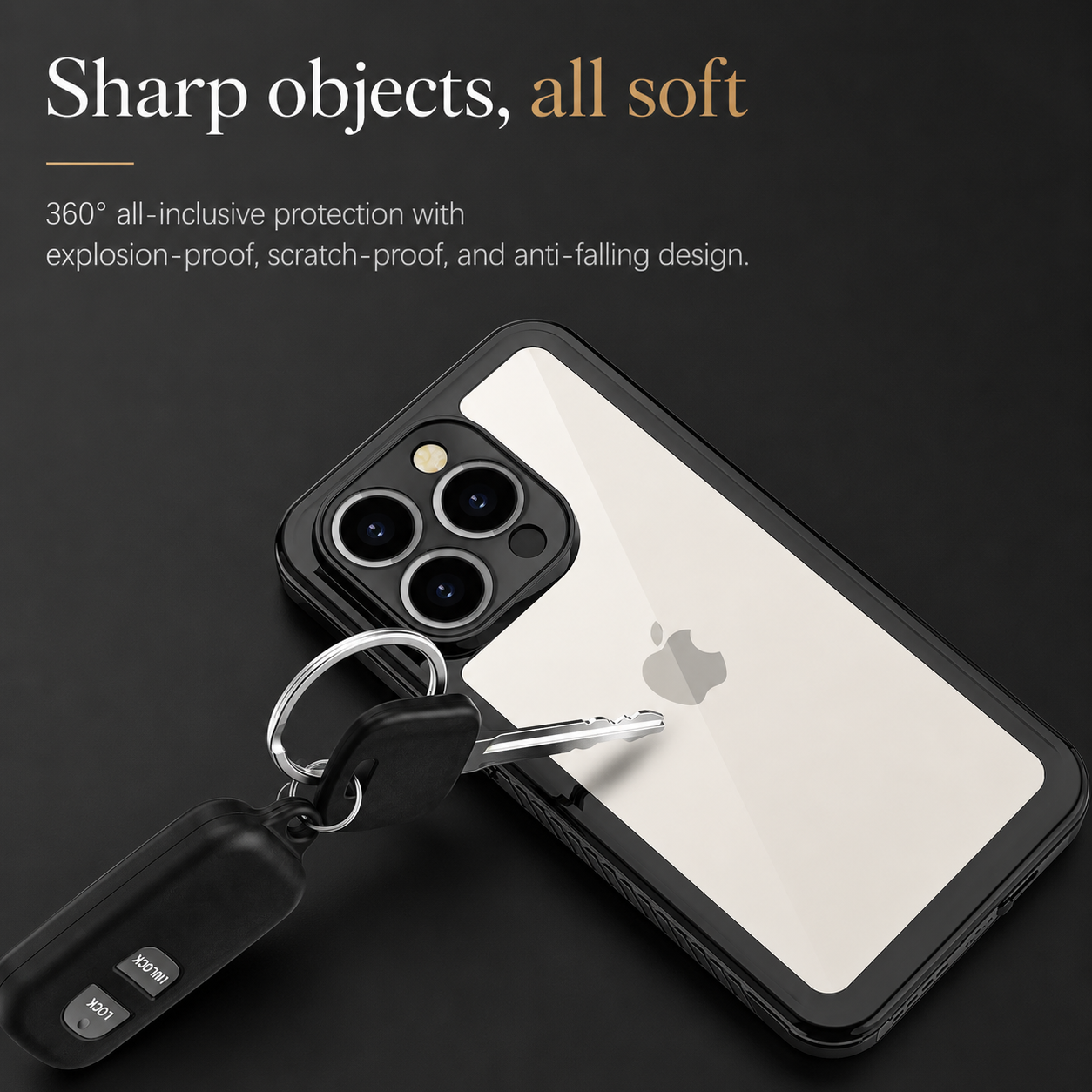 Premium iPhone Case MagSafe Compatible Waterproof Cover with Built In Screen Protector, Full Body Protection, Camera Lens Protection and Shockproof Design