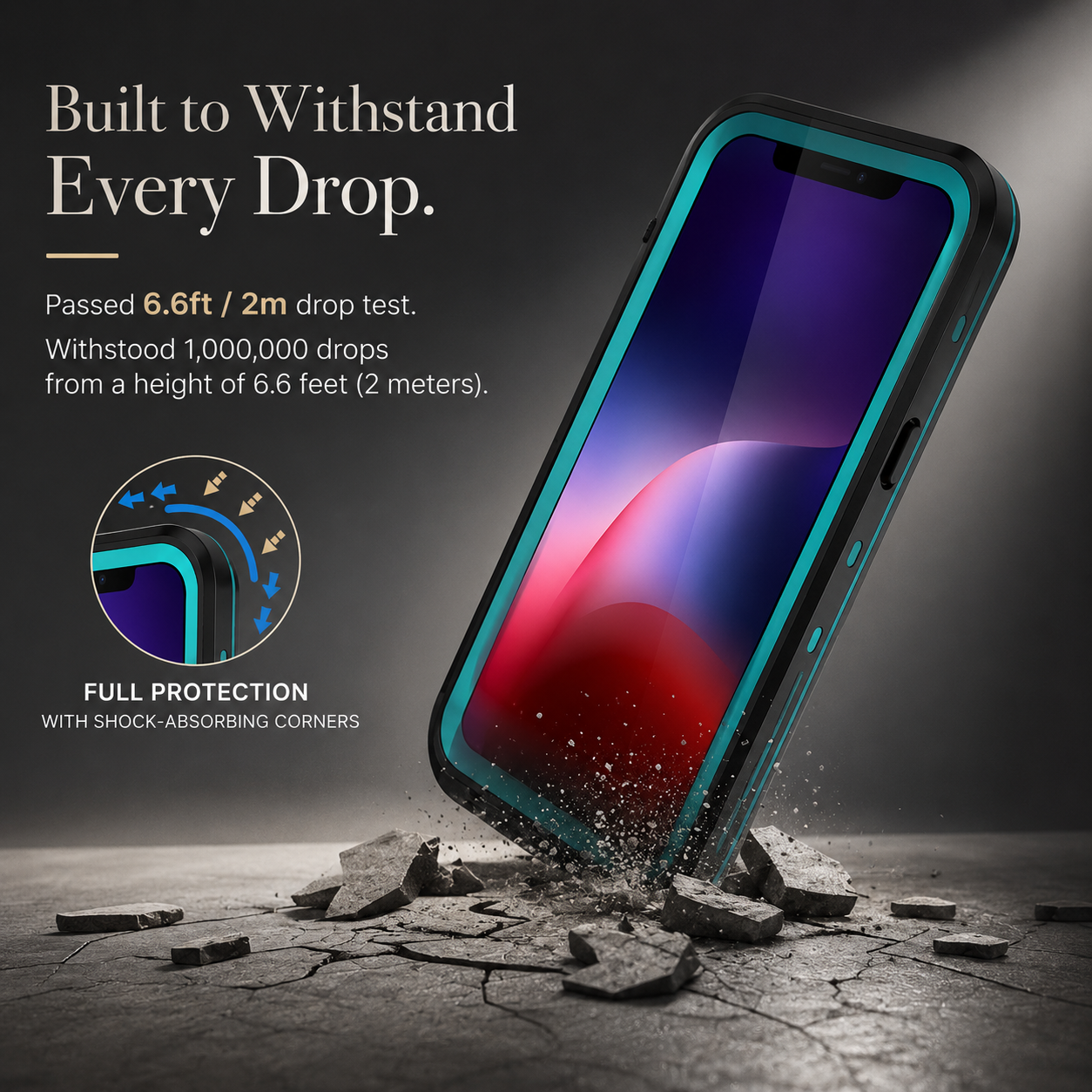 Premium iPhone Case MagSafe Compatible Waterproof IP68 Cover Camera Lens Protection Shockproof Full Body Sealed Transparent Design Anti Scratch Dustproof Protective Bumper