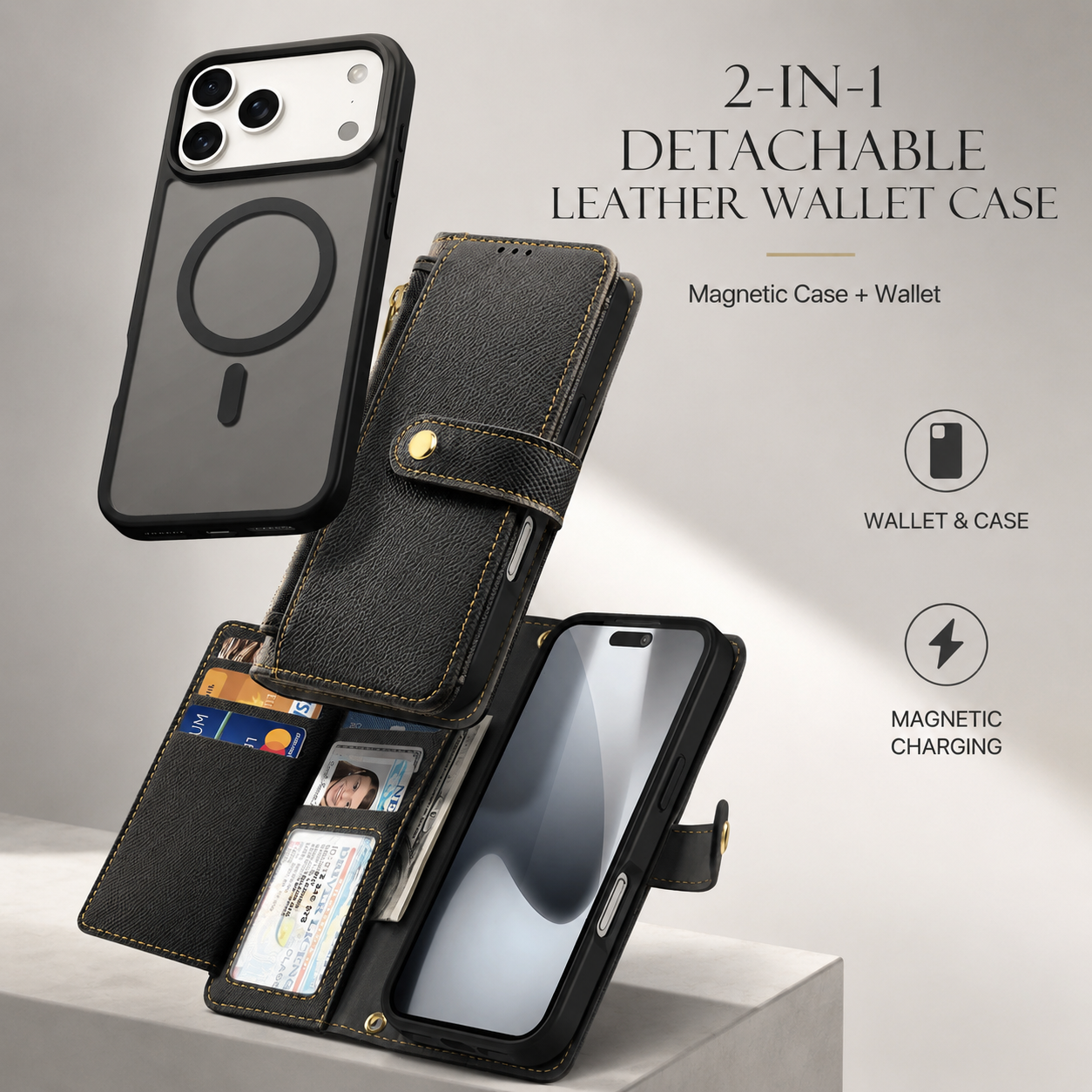 Premium iPhone Case MagSafe Compatible with Camera Lens Protection, Shockproof, Anti Scratch, Anti Fingerprint Surface, Slim Protective Design