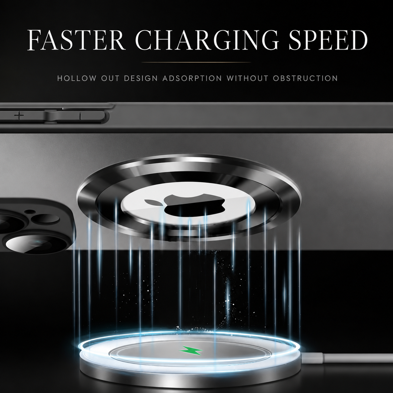 Premium iPhone Case MagSafe Compatible with Camera Lens Protection, Tempered Glass Matte Finish, Shockproof Magnetic Luminous Design, Slim Fit