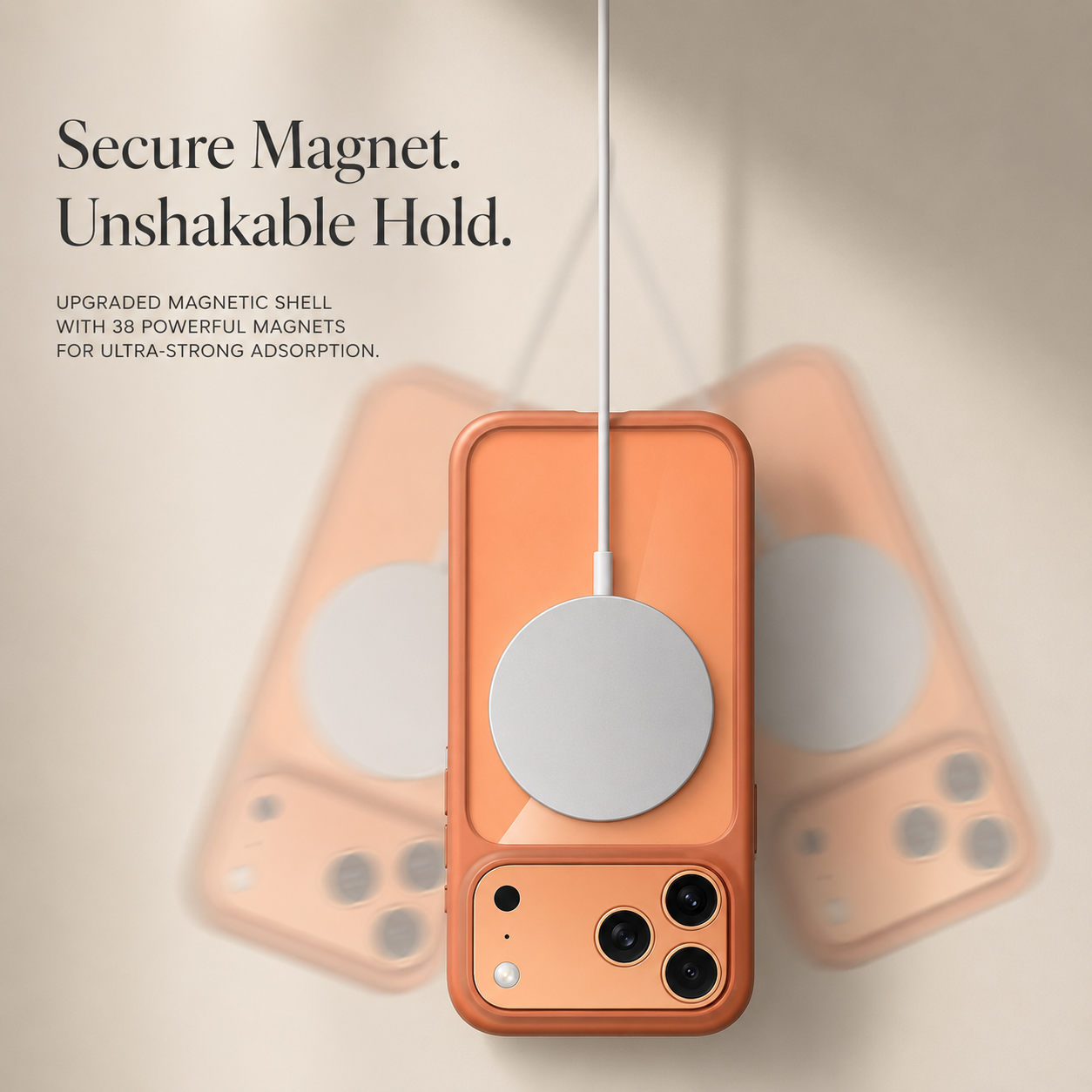 Premium iPhone Case MagSafe Transparent Soft Cover with Metal Buttons, Skin-Feel Matte Design, Shockproof Anti-Fingerprint Non-Slip Protection