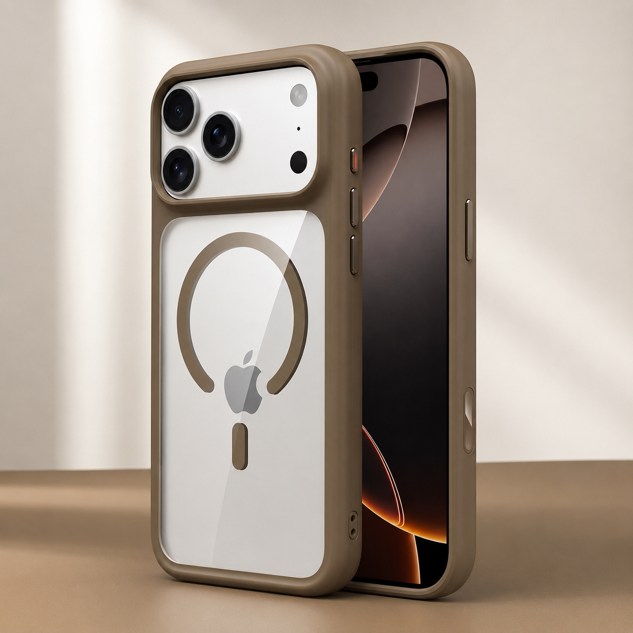 Premium iPhone Case MagSafe Transparent Soft Cover with Metal Buttons, Skin-Feel Matte Design, Shockproof Anti-Fingerprint Non-Slip Protection