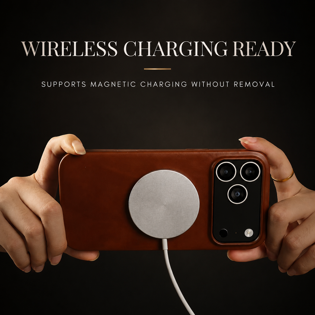 Premium iPhone Case MagSafe Vintage Oil-Wax Genuine Leather Cover, Shockproof Protective Design with Anti-Slip Grip, Dustproof Finish and Camera Protection