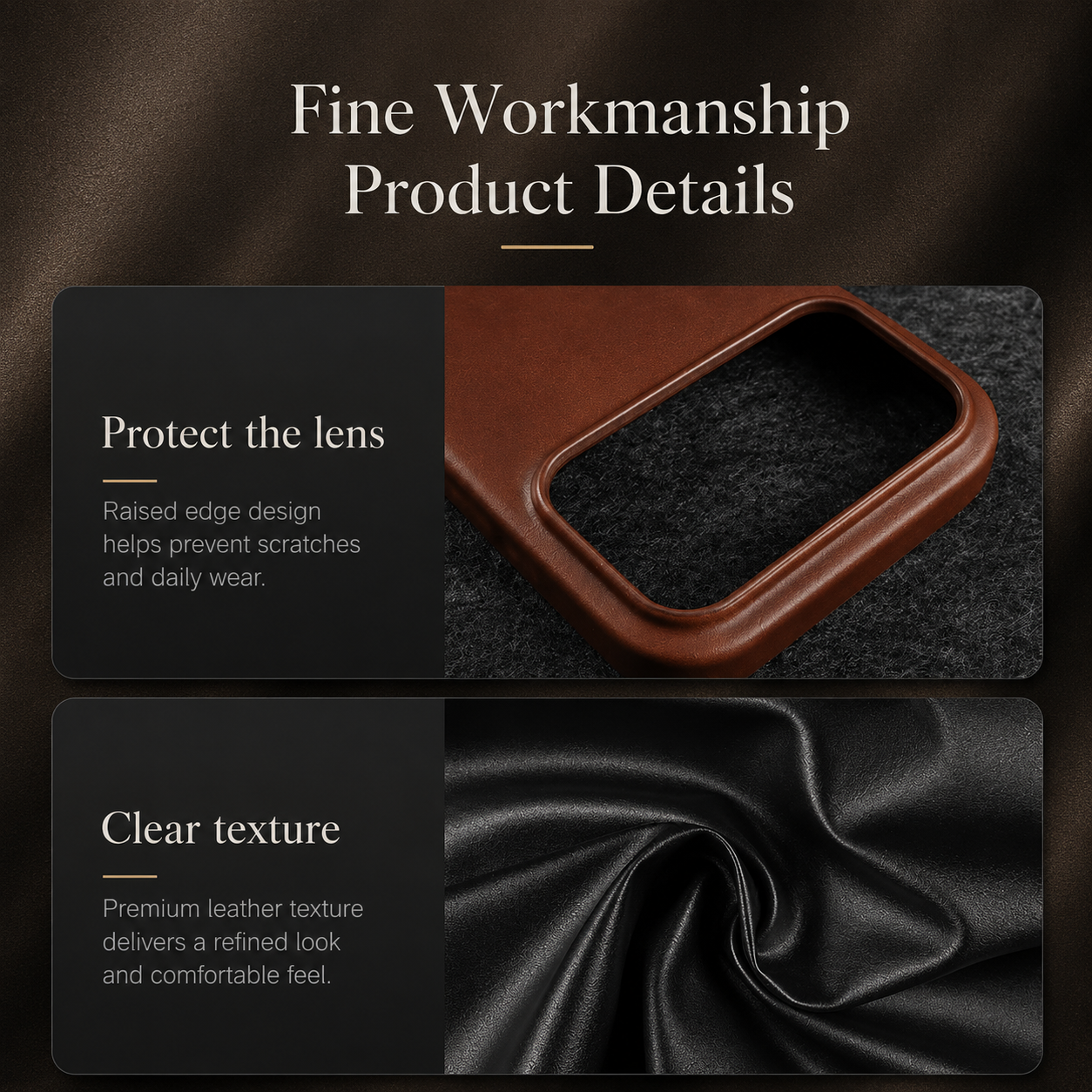 Premium iPhone Case MagSafe Vintage Oil-Wax Genuine Leather Cover, Shockproof Protective Design with Anti-Slip Grip, Dustproof Finish and Camera Protection