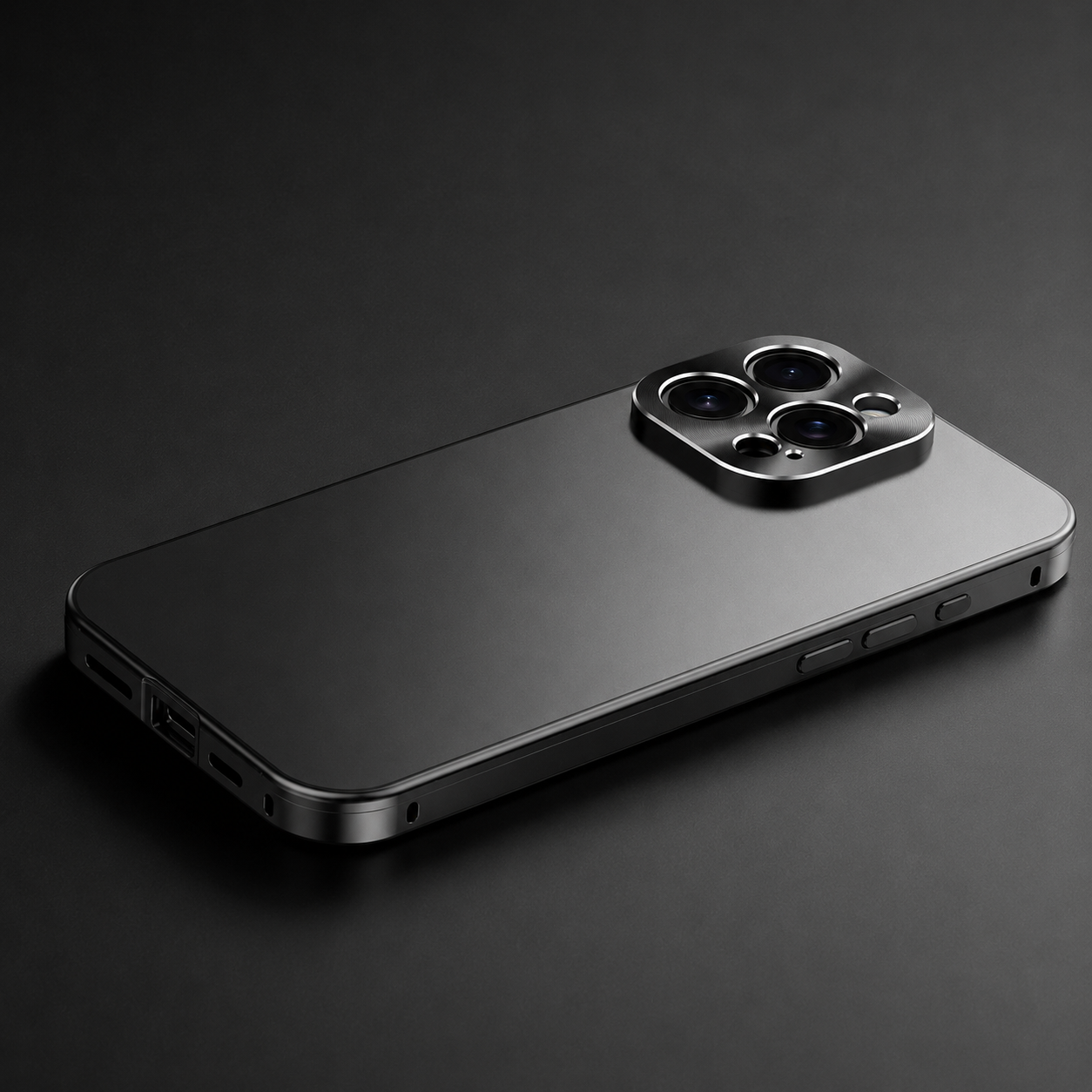 Premium iPhone Case Magnetic Aluminum Frame Protective Cover Full Camera Lens Protection Shockproof Slim Metal Design Wireless Charging Compatible