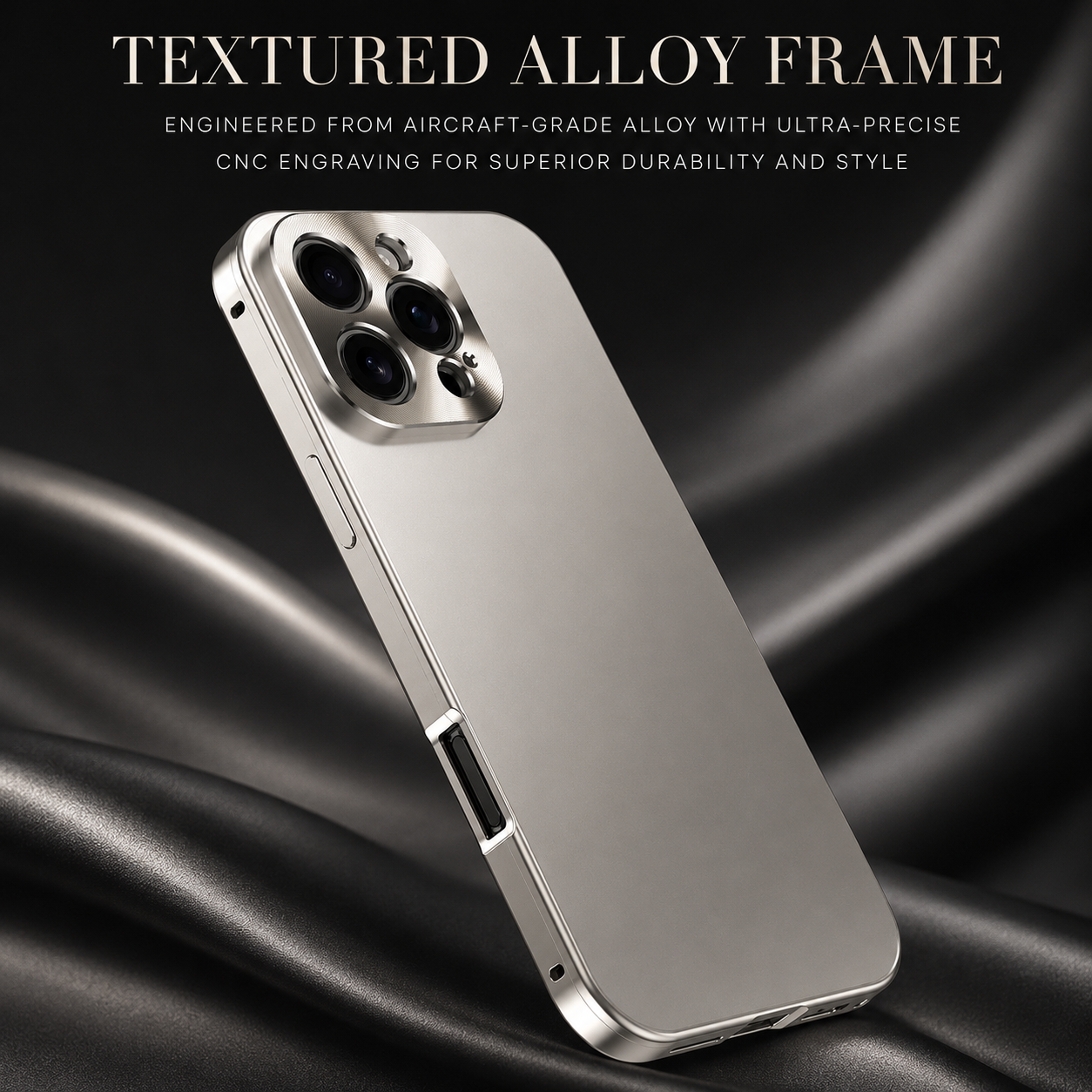 Premium iPhone Case Magnetic Aluminum Frame Protective Cover Full Camera Lens Protection Shockproof Slim Metal Design Wireless Charging Compatible