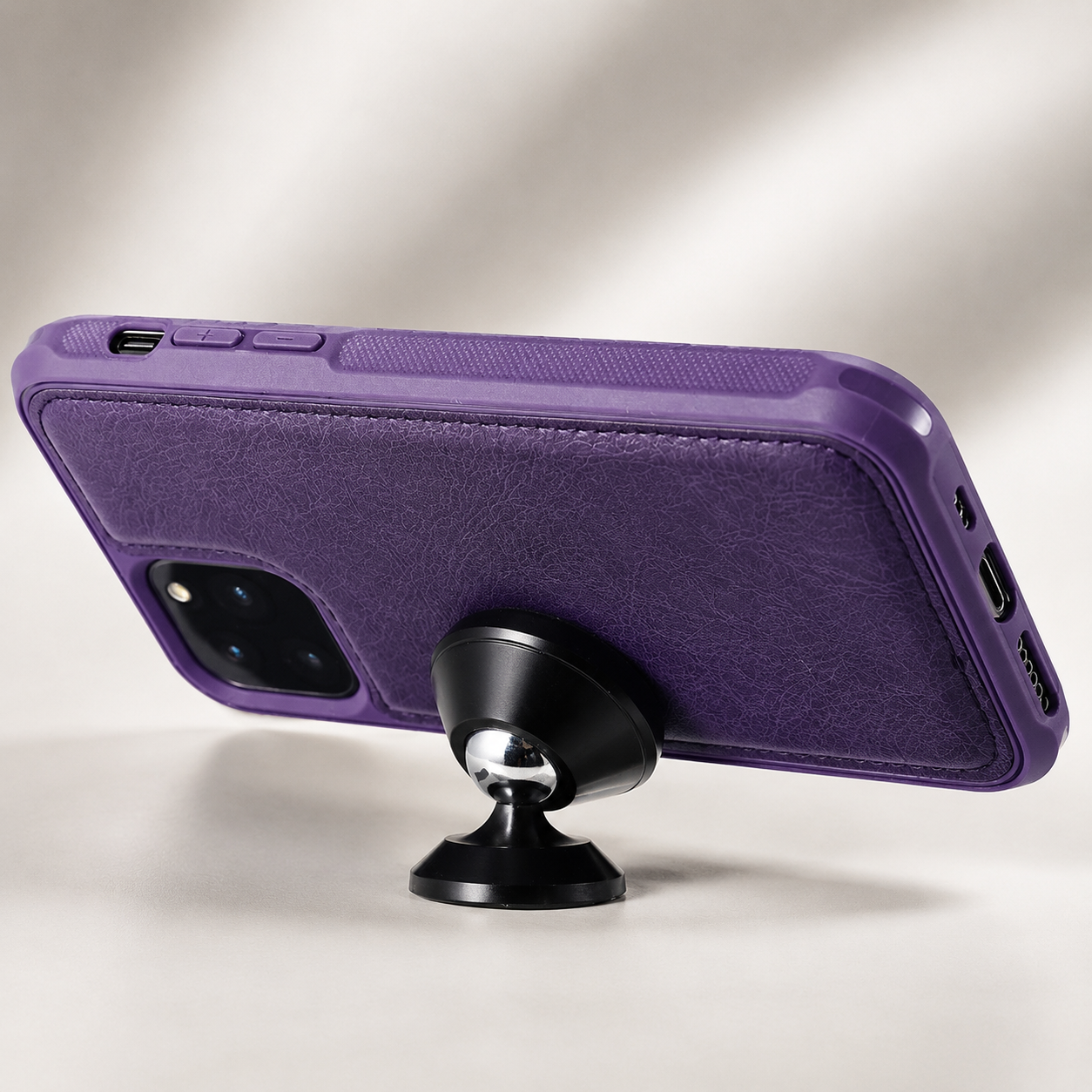 Premium iPhone Case Magnetic Detachable Wallet Flip Cover PU Leather Card Holder Handbag Design Stand Feature Shockproof Full Protection Organizer