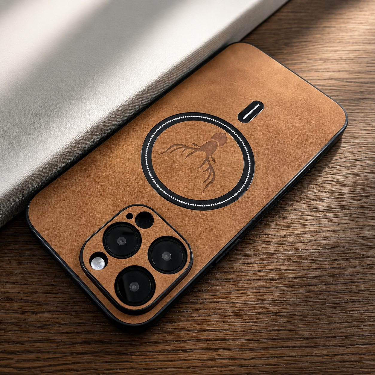 Premium iPhone Case Magnetic Leather Design with Wireless Charging Support, Shockproof Construction, Anti Fingerprint Finish, Non Slip Grip