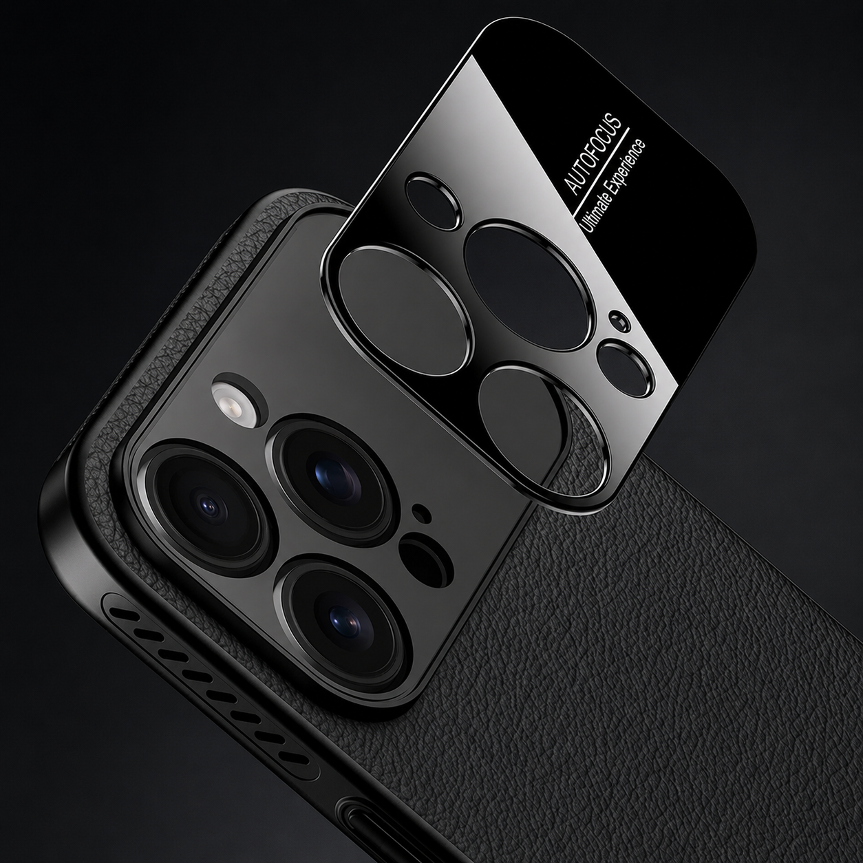 Premium iPhone Case Magnetic Leather Finish with Heat Dissipation Side Vents, Anti Scratch Texture, Anti Fingerprint Coating, Half Wrapped Design