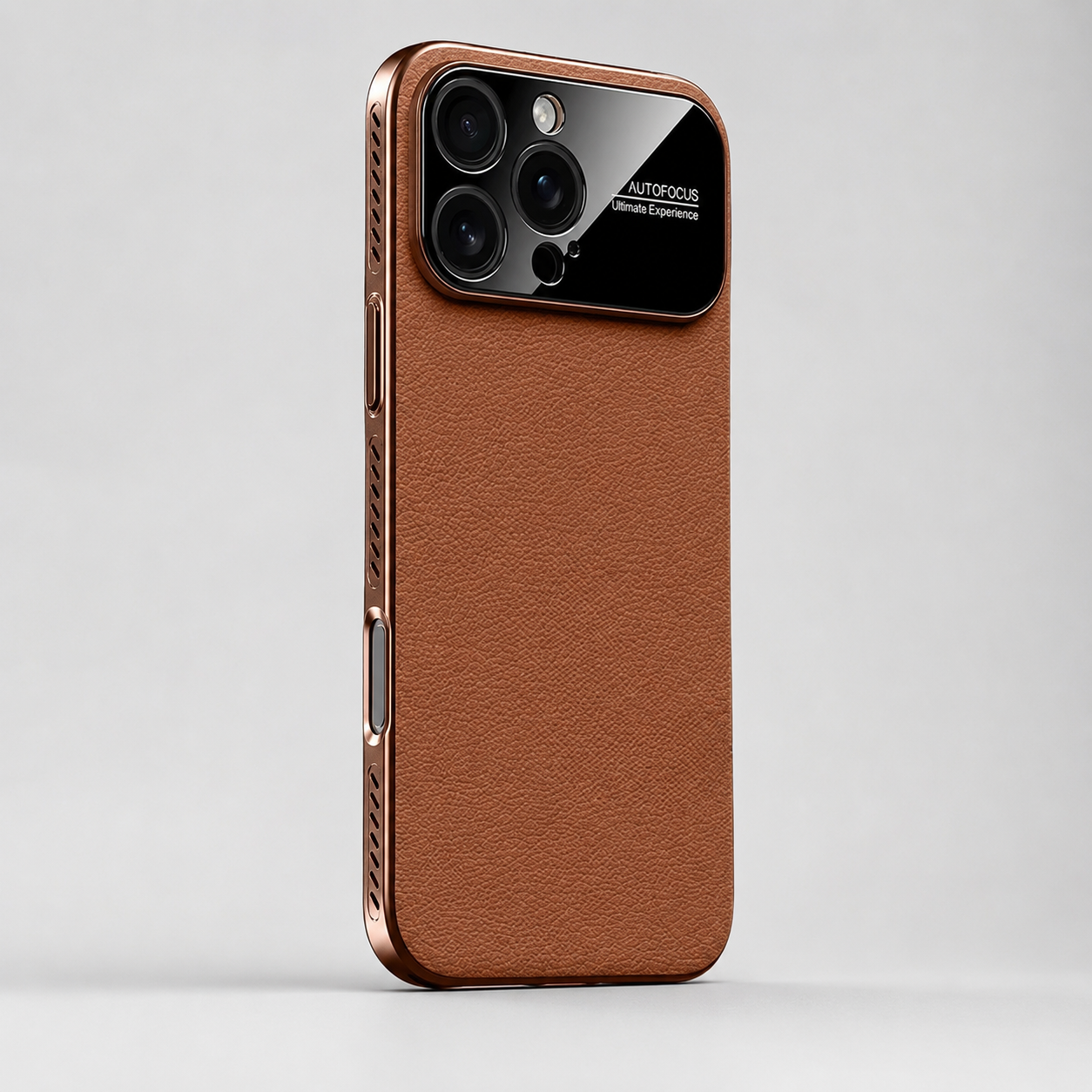Premium iPhone Case Magnetic Leather Finish with Heat Dissipation Side Vents, Anti Scratch Texture, Anti Fingerprint Coating, Half Wrapped Design
