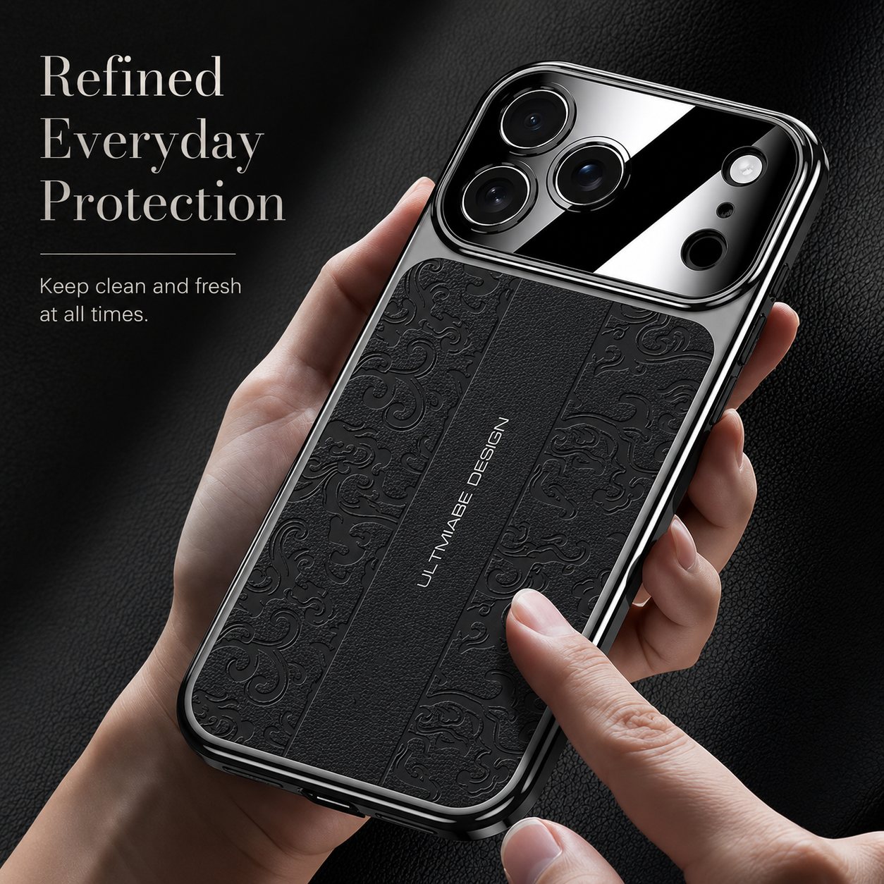 Premium iPhone Case Magnetic Leather TPU Construction, Wireless Charging Support, Anti Scratch Texture, Anti Fingerprint Coating, Non Slip Grip
