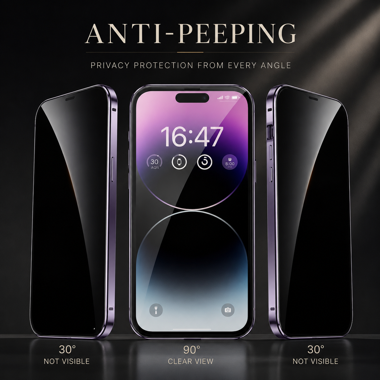 Premium iPhone Case Magnetic Metal Cover Aluminum Frame Tempered Glass Screen Guard Large Lens Window Shockproof Anti Scratch Slim Protective Design