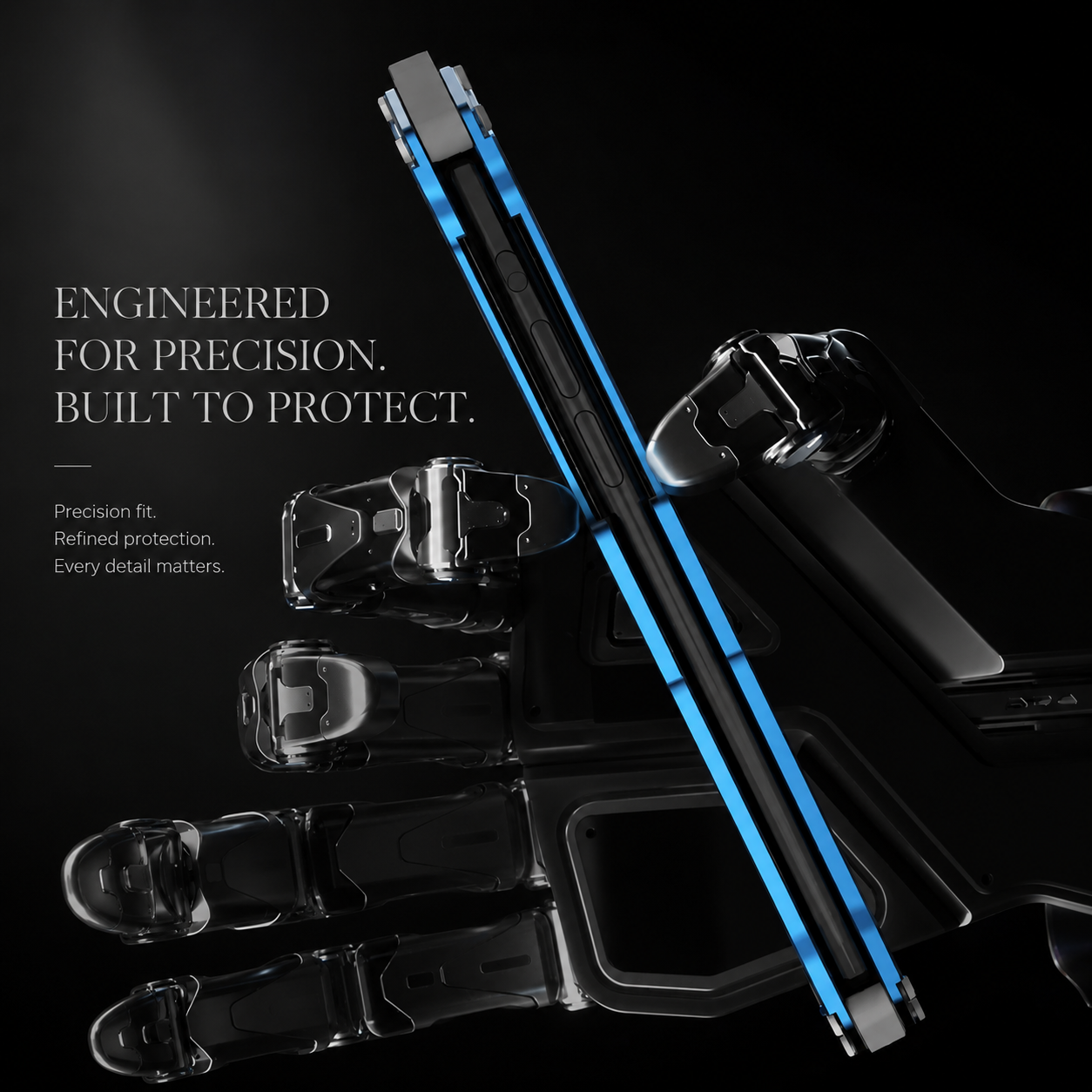 Premium iPhone Case Metal Armor Build with Camera Lens Protection Heavy Duty Structure Anti Scratch Texture Non Slip Shock Resistant Grip