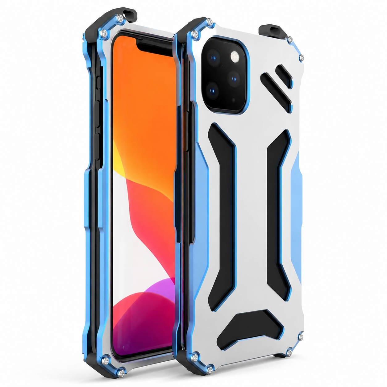 Premium iPhone Case Metal Armor Shockproof Cover, Heavy-Duty Protective Design with Anti-Scratch Finish, Secure Non-Slip Grip and Camera Protection