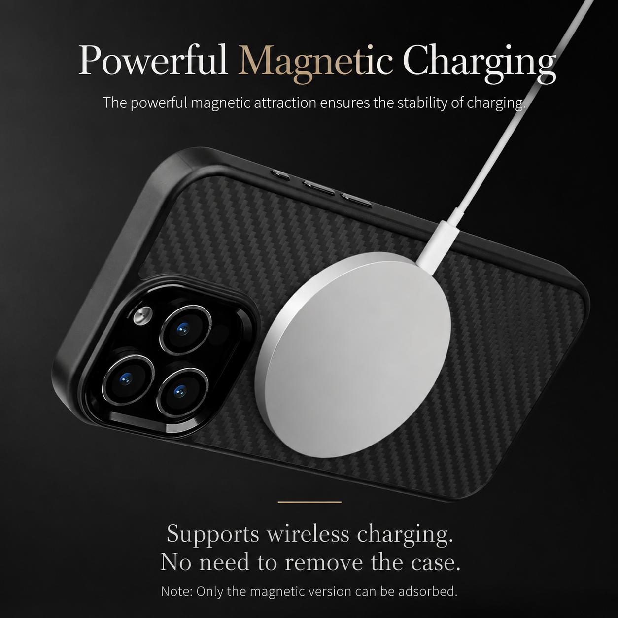 Premium iPhone Case Metal Frame Carbon Fiber Aramid Armor Cover Shockproof Full-Coverage Wireless Charging Anti-Fingerprint Protective Design